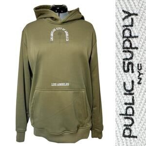 Public Supply Hoodie City Of Los Angeles Embroidered Streetwear Unisex Sz: L